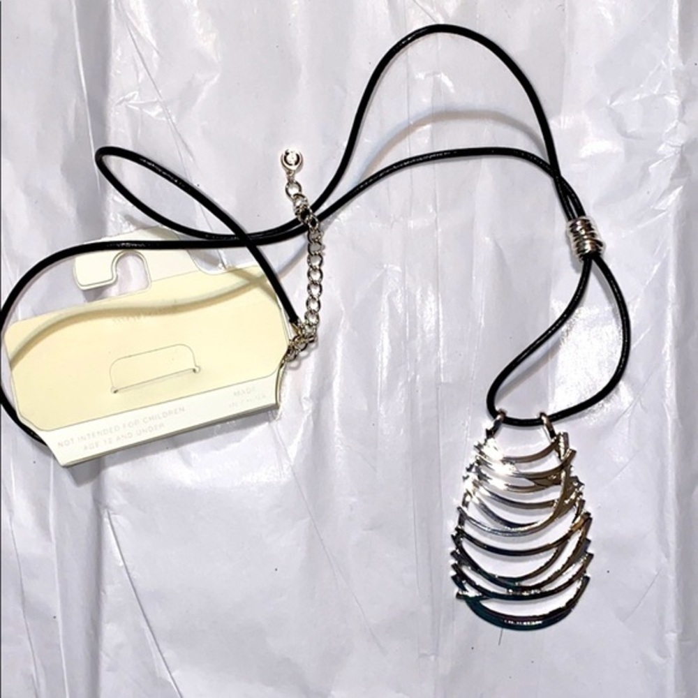 Brand new Corded metal pendant